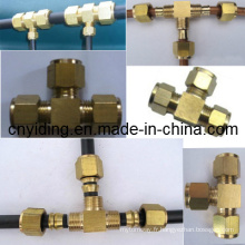 Brass Od Tee Connector for Fog Misting Systems (TH-B3005)